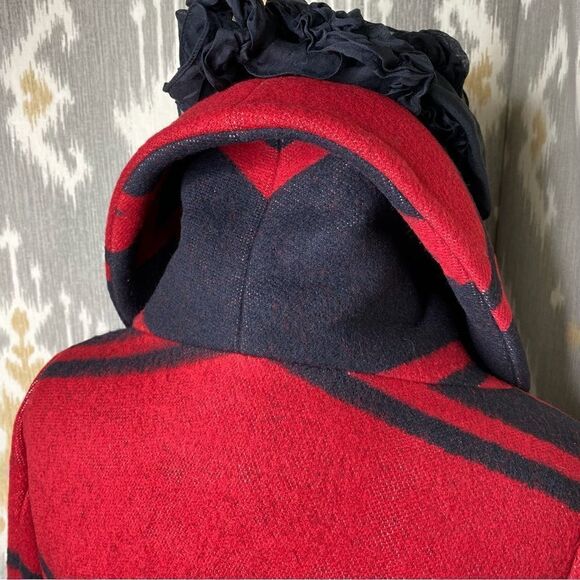 Ralph Lauren Fall 2008 Red & Black Southwestern Wool Beacon Blanket Jacket - Picture 7 of 16